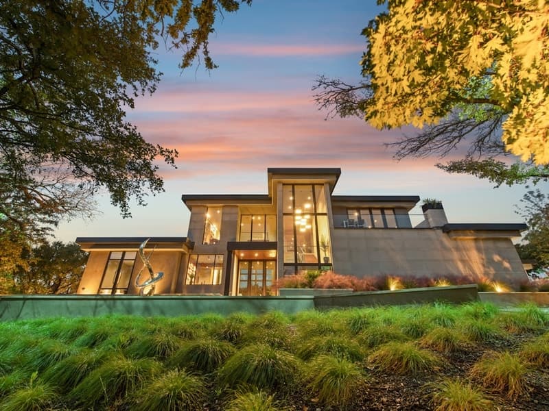 Bee Cave - Upscale Hill Country Convenience Custom luxury home with Hill Country architecture, high-end finishes visible in Bee Cave